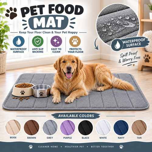 Cat pet feeding mat - feeding, water